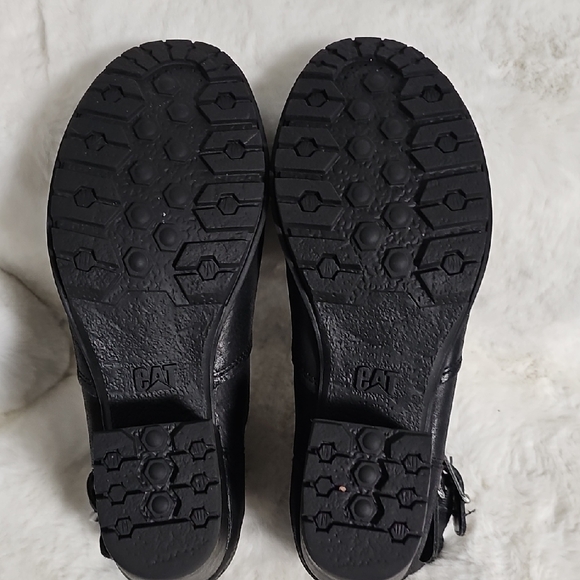 Caterpillar Women's Tora Black Ankle Boots with Buckle Detail - Picture 7 of 12